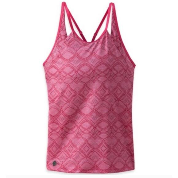 Outdoor Research Tank Top Womens Size S Bewitched Strappy Pink Printed Shelf Bra - Picture 1 of 11